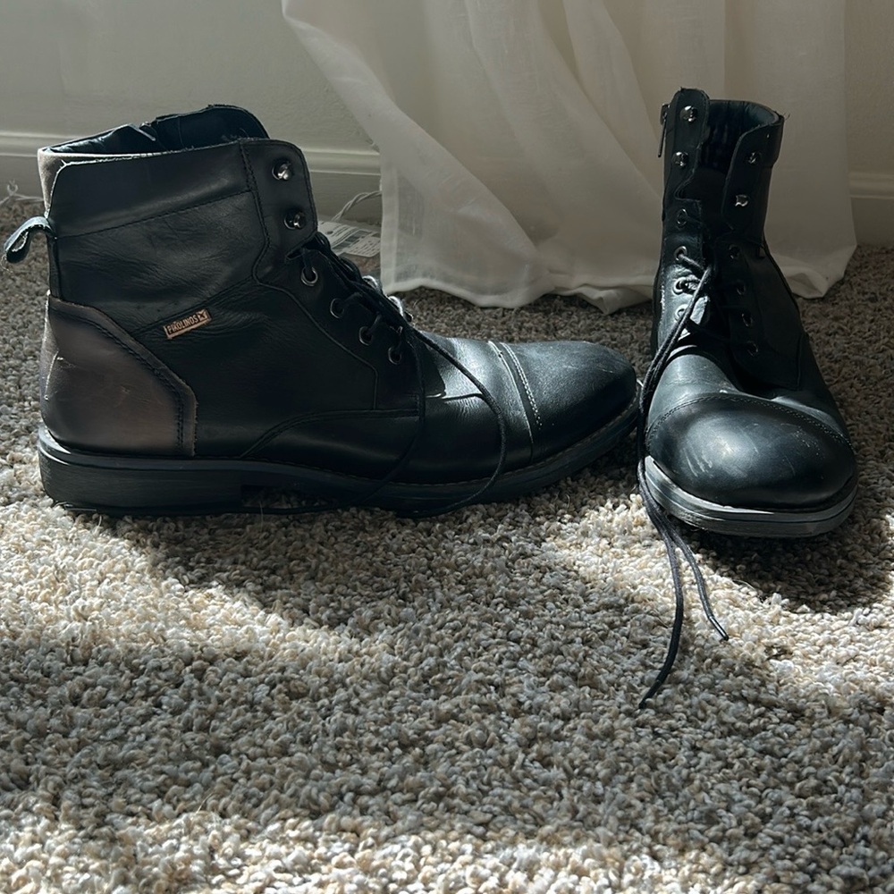 Men's Black Leather Boots